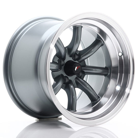 JR19 15x10.5 ET-32 4x100 Gun Metal Machined Lip