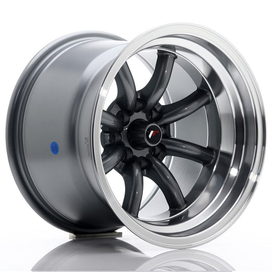 JR19 15x10.5 ET-32 4x100, 4x114.3 gun metal machined lip