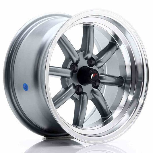 JR19 15x8 ET20 4x100 Gun Metal Machined Lip