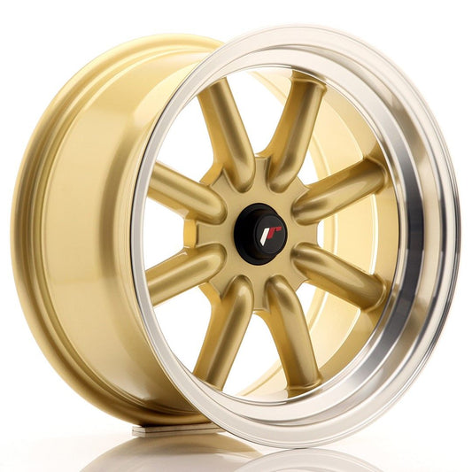 JR19 16x8 ET0,--9 Custom PCD Gold Machined Lip