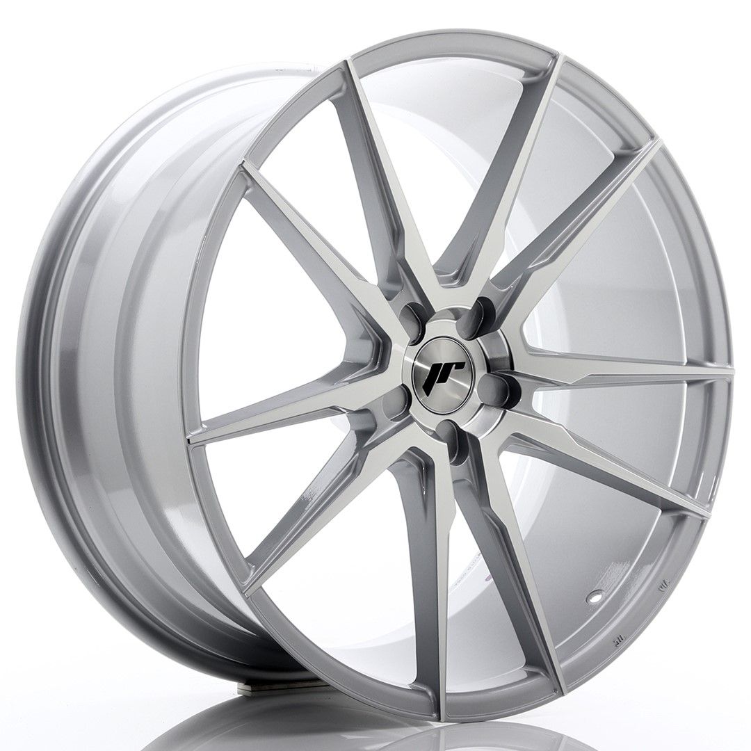 JR21 22x10.5 ET15-52 Aangepaste PCD Zilveren Machinaal Bewerkte Voorkant