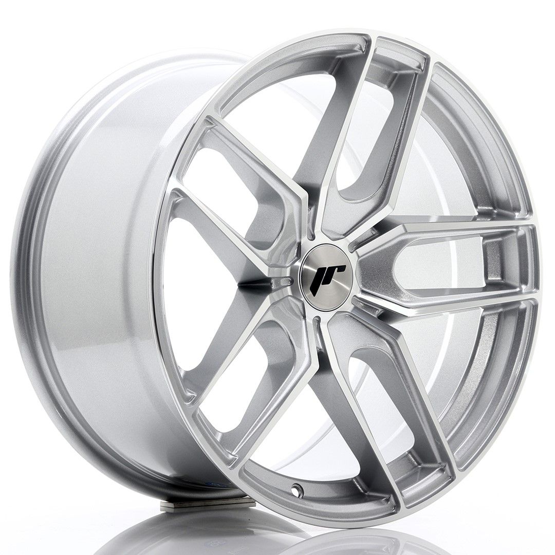 JR25 18x9.5 ET20-40 Custom PCD Zilver Bewerkt Gezicht