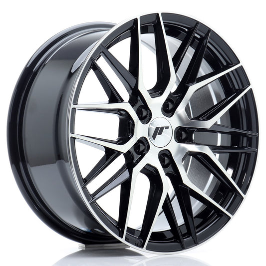 JR28 17x8 ET40 5x112 Noir brillant Face usinée