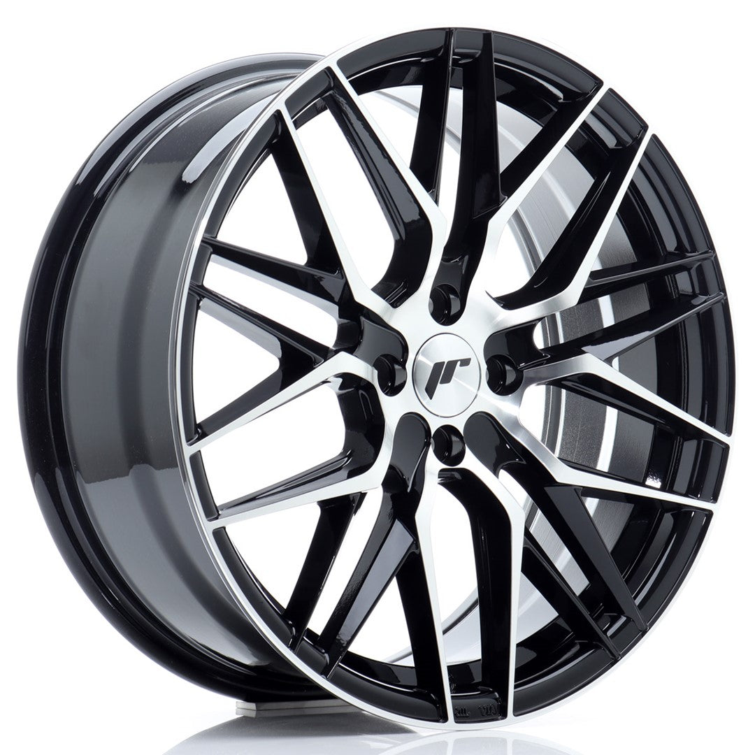 JR28 18x7,5 ET40 4x100 Noir brillant Face usinée