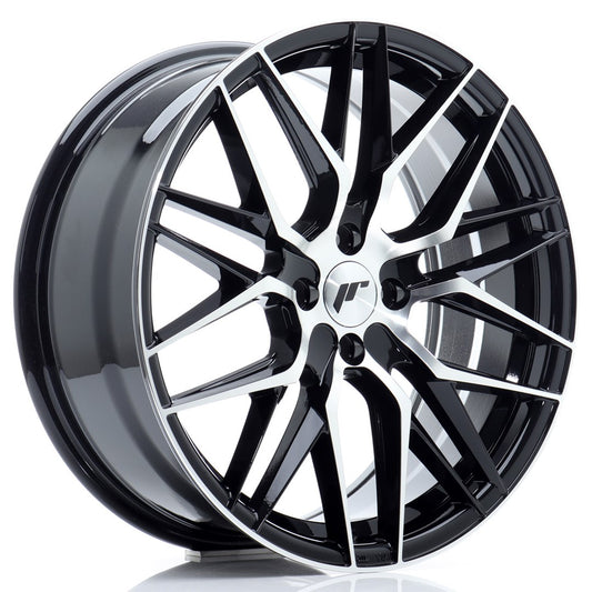 JR28 18x7,5 ET40 4x100 Noir brillant Face usinée