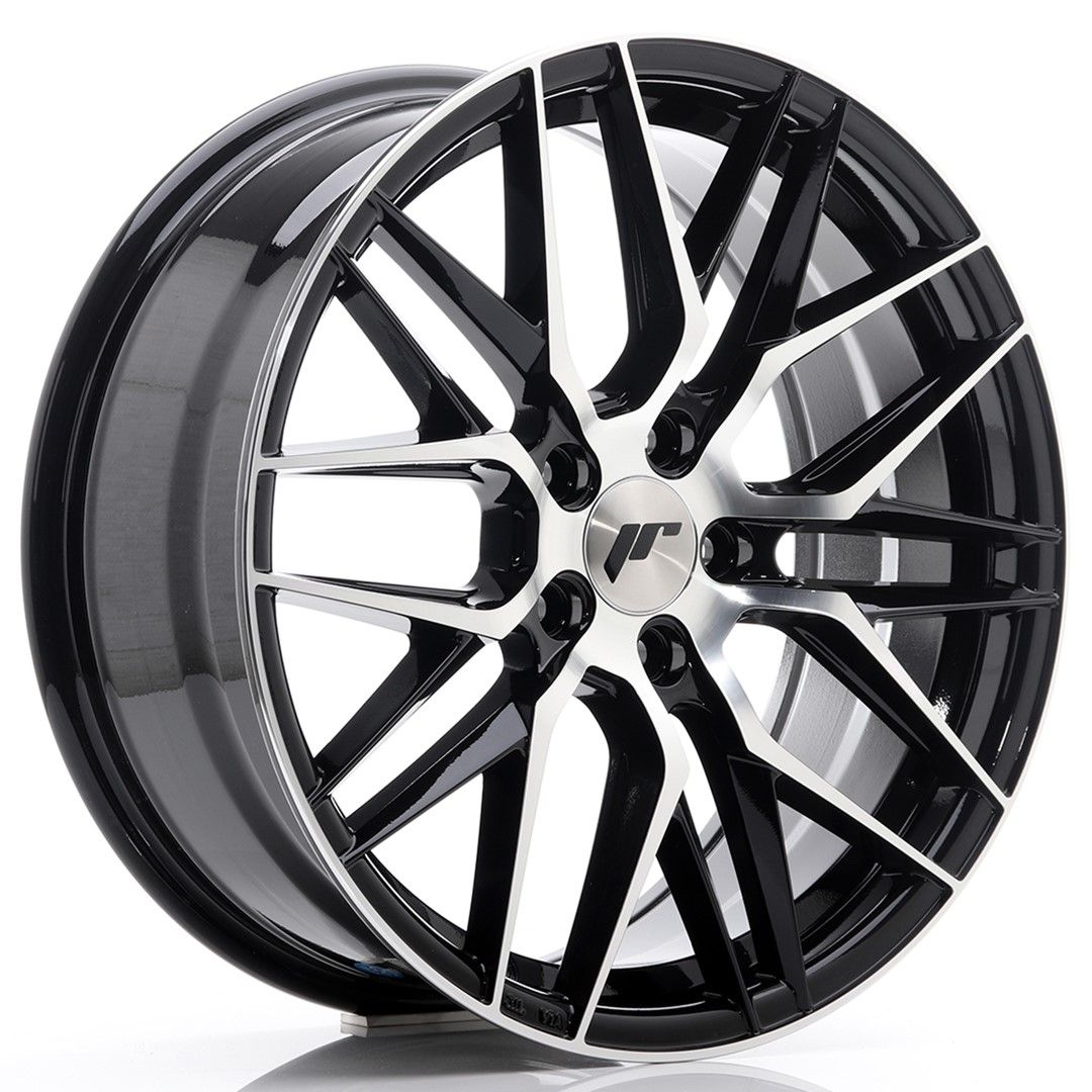 JR28 18x7,5 ET40 5x112 Noir brillant Face usinée