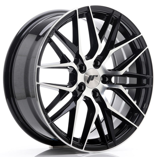 JR28 18x7,5 ET40 5x112 Noir brillant Face usinée