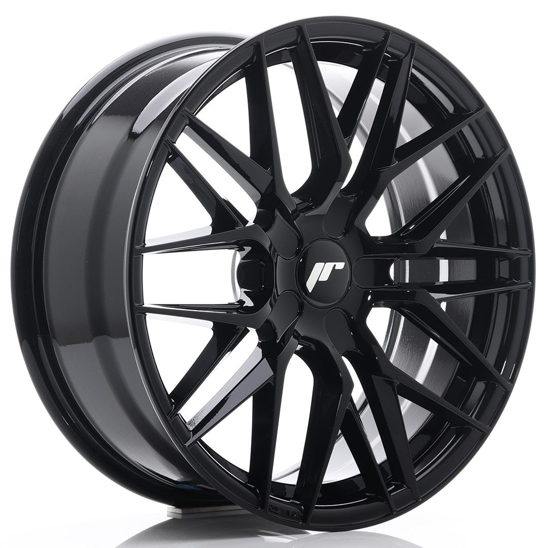 JR28 18x7.5 ET20-40 PCD personnalisé noir brillant