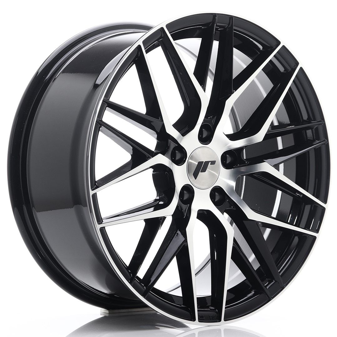 JR28 18x8.5 ET40 5x112 Noir brillant Face usinée