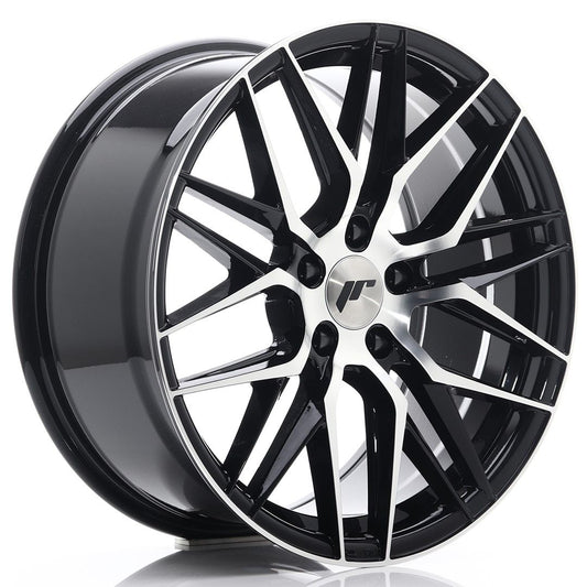 JR28 18x8.5 ET40 5x112 Noir brillant Face usinée