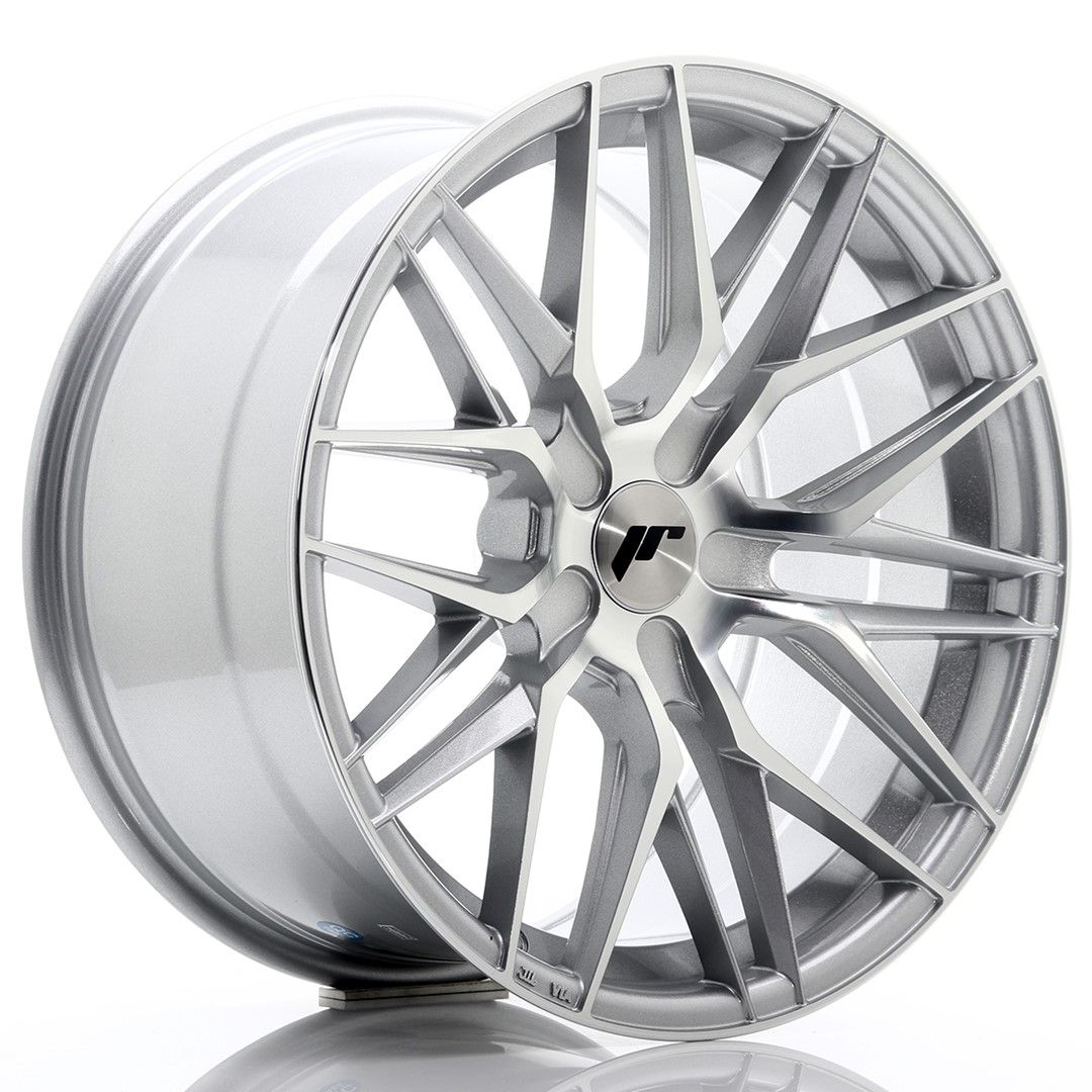 JR28 18x9.5 ET20-40 Aangepaste PCD Zilveren Machinaal Bewerkte Voorkant