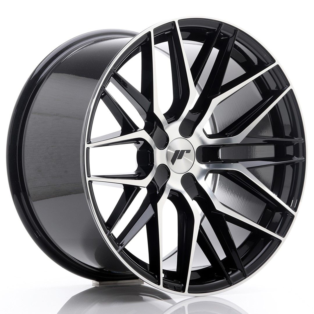 JR28 19x10.5 ET20-40 Custom PCD glanzend zwart bewerkt oppervlak
