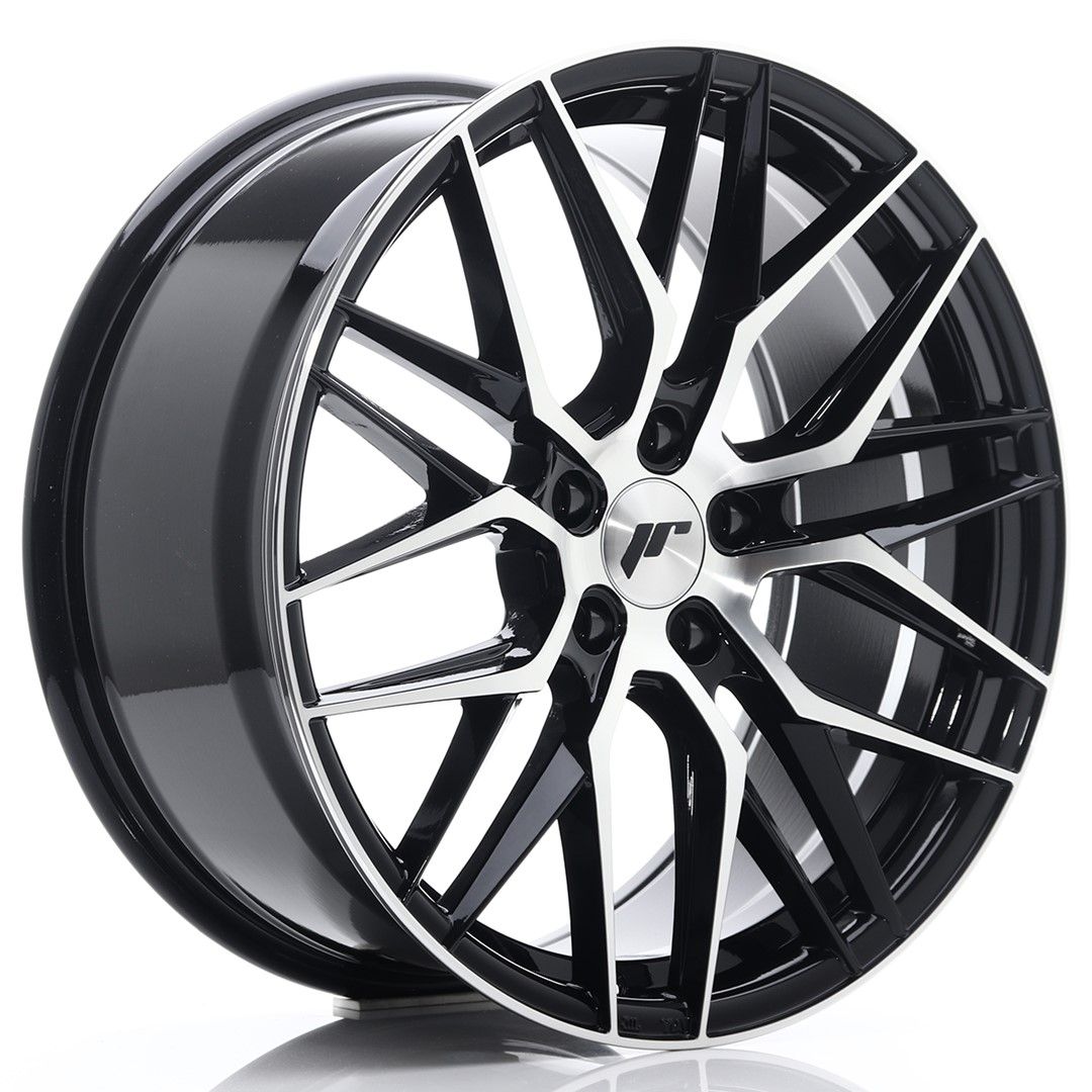JR28 19x8.5 ET40 5x112 Noir brillant Face usinée