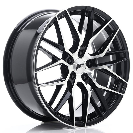 JR28 19x8.5 ET40 5x112 Noir brillant Face usinée