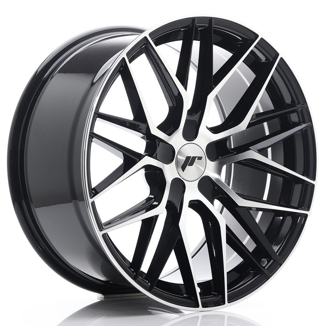 JR28 19x9,5 ET20-40 PCD personnalisé noir brillant face usinée