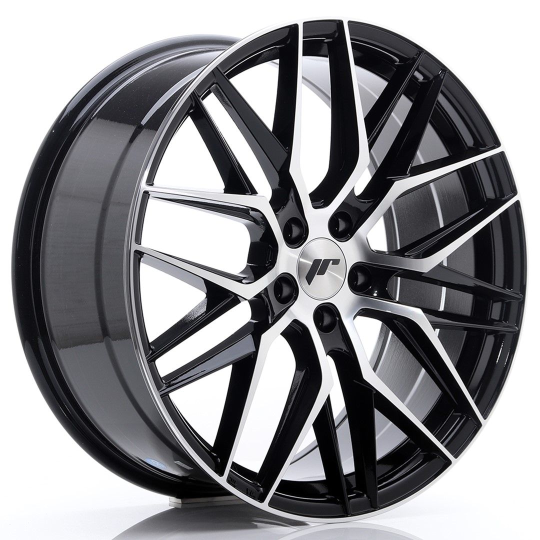 JR28 20x8.5 ET40 5x112 Gloss Black Machined Face