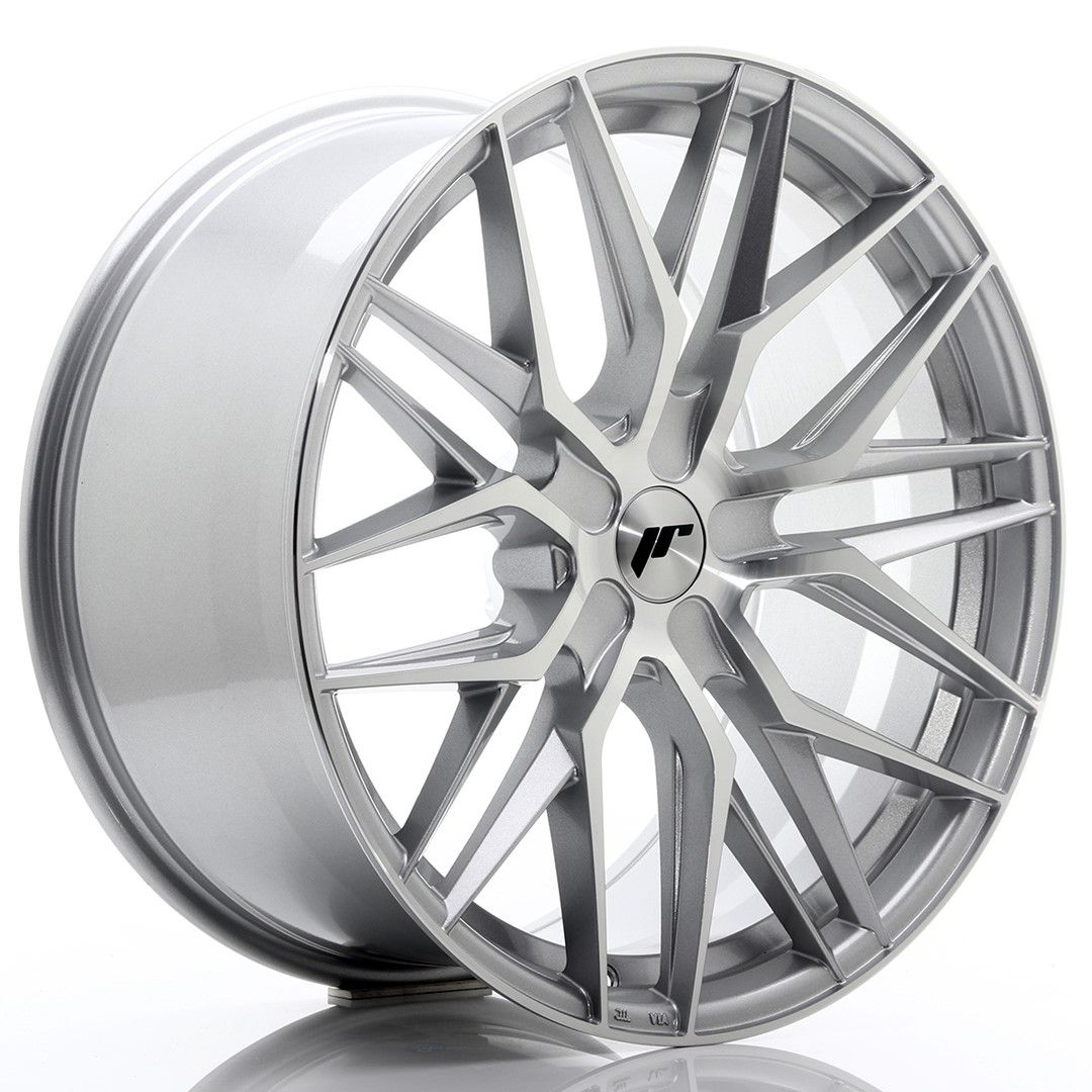 JR28 21x10.5 ET15-55 Aangepaste PCD Zilveren Machinaal Bewerkte Voorkant