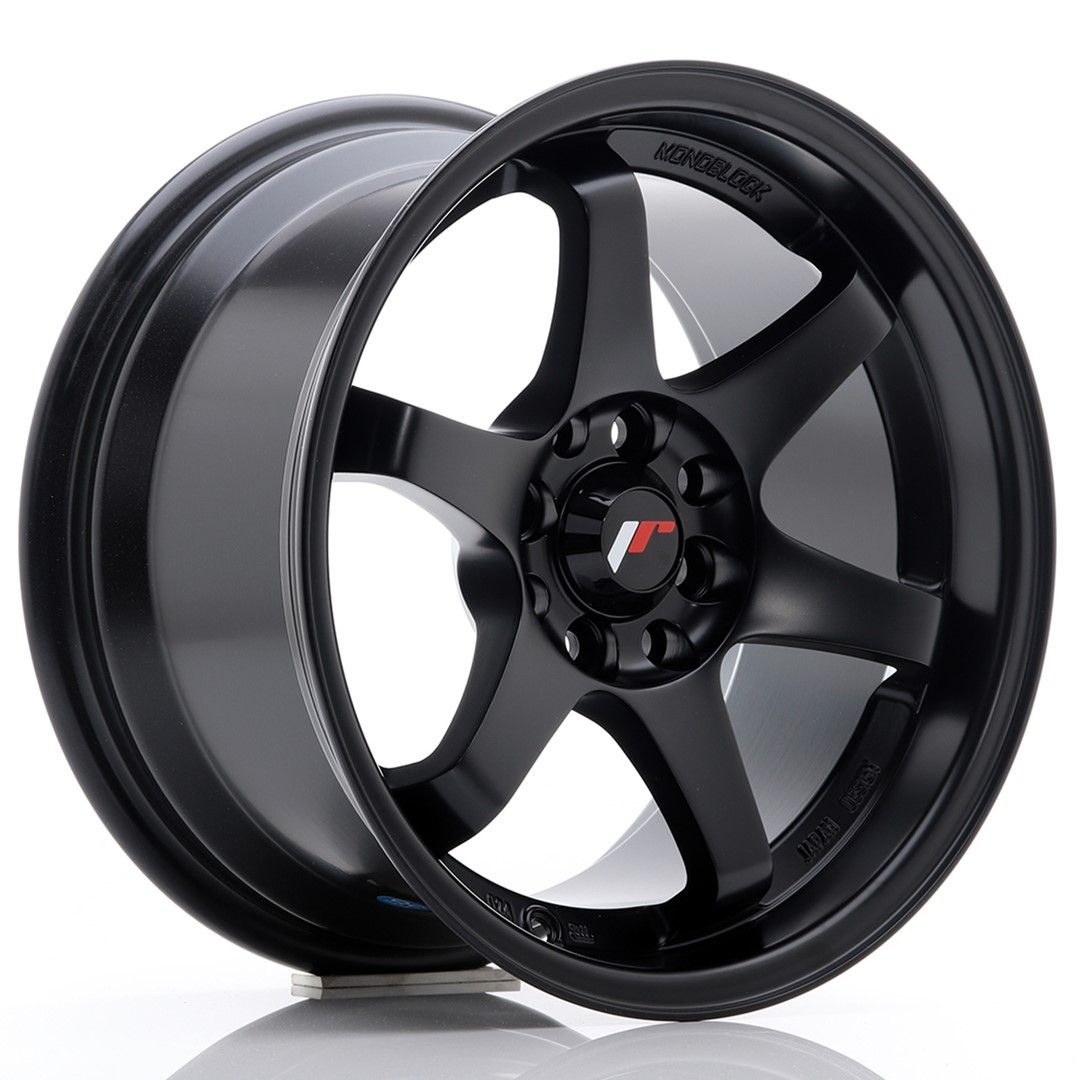 JR3 15x8 ET25 4x100, 4x114.3 mat zwart