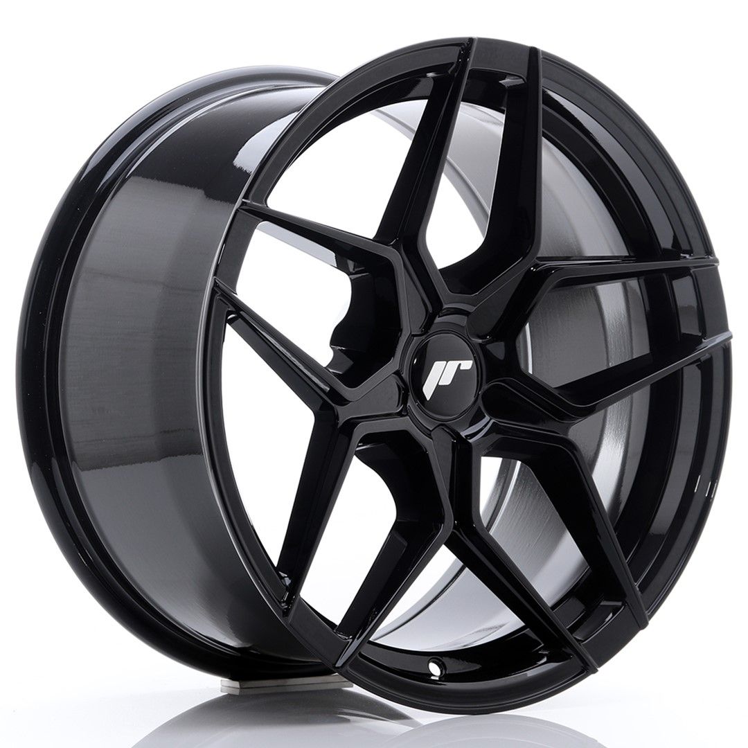 JR34 18x9 ET20-42 Custom PCD Glanzend Zwart