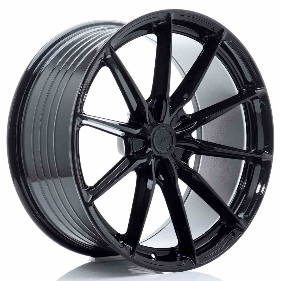 JR37 21x9.5 ET0-35 Custom PCD Glanzend Zwart