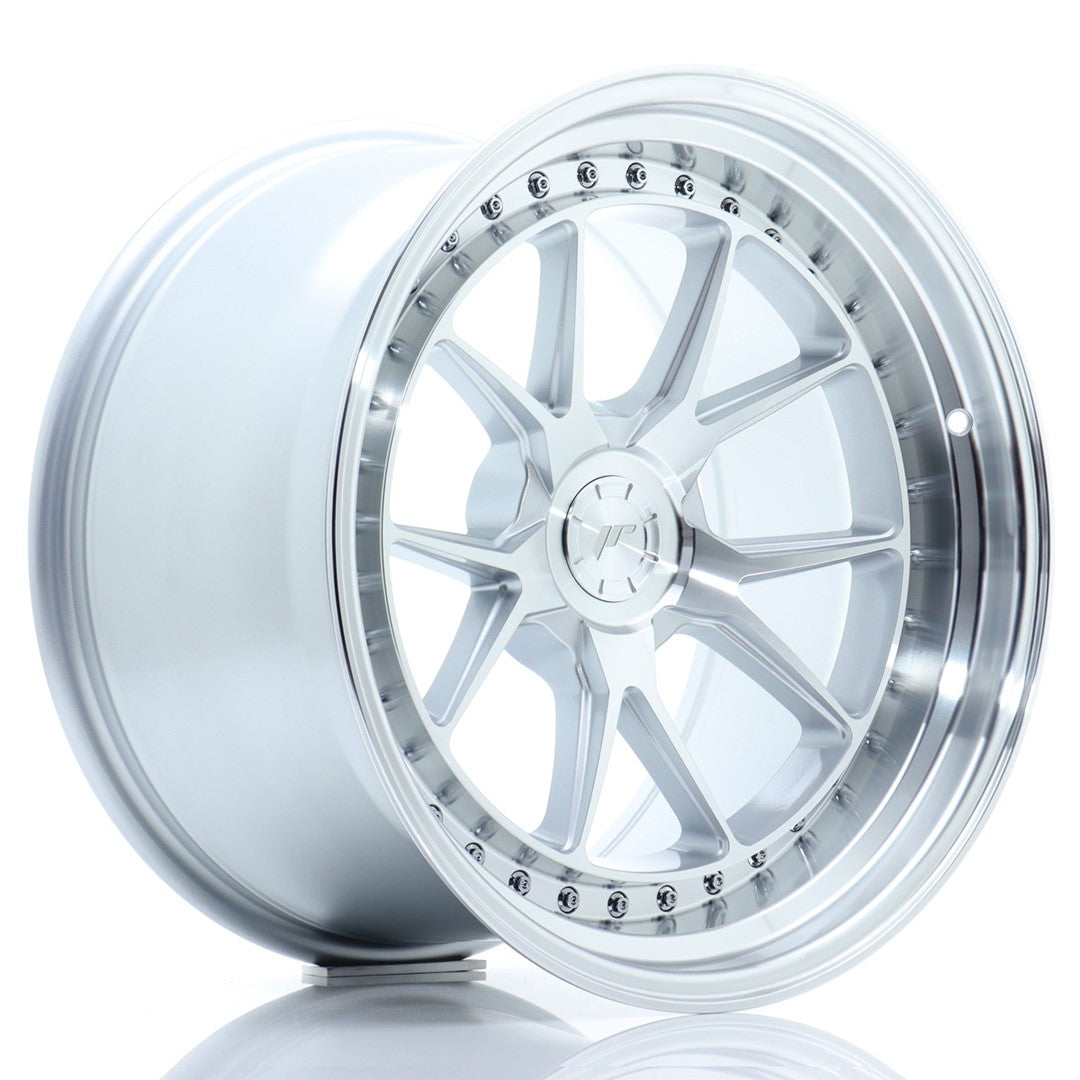 JR39 18x10.5 ET15-22 Custom PCD Zilver Bewerkt Gezicht