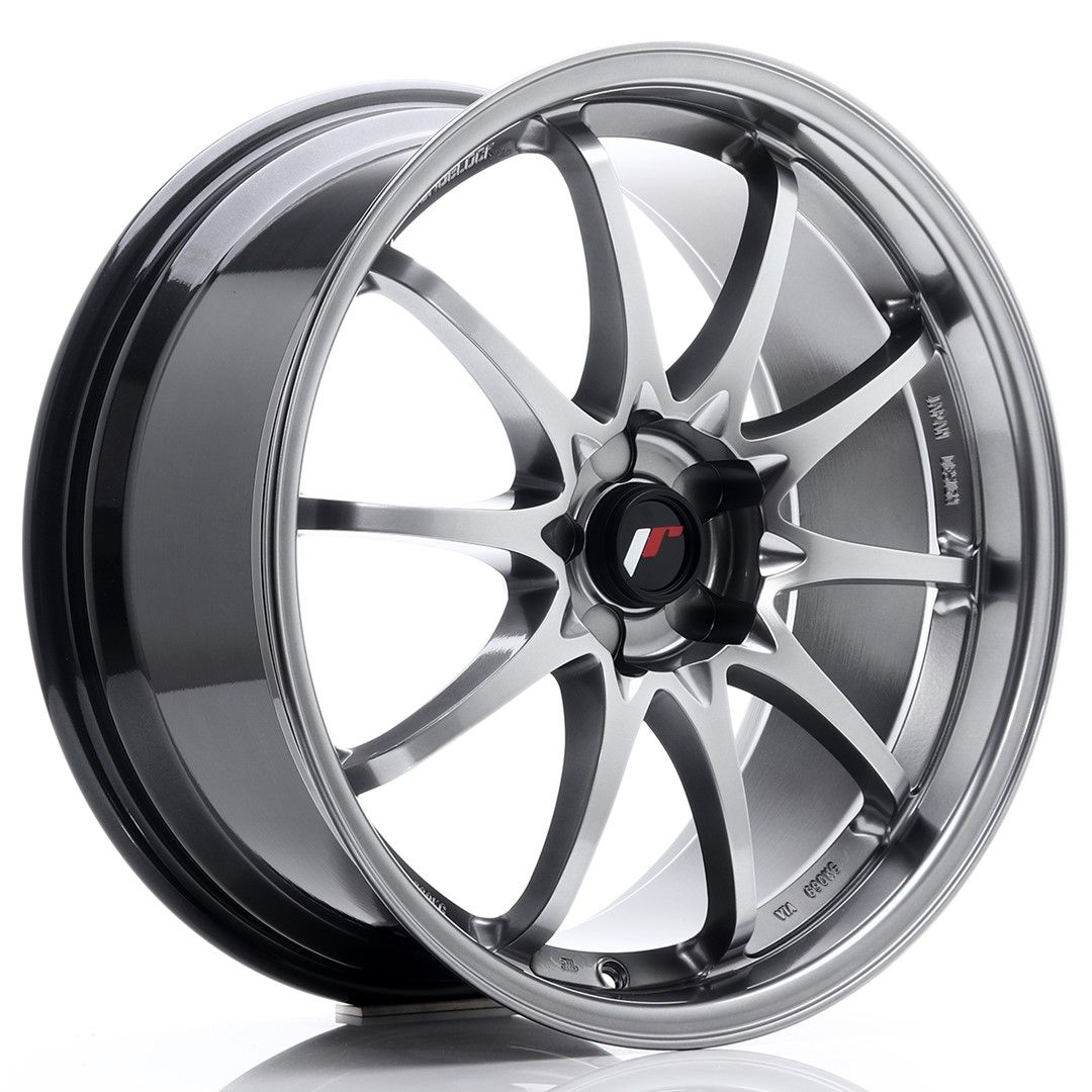 JR5 19x8.5 ET43 PCD personnalisé Hyper noir