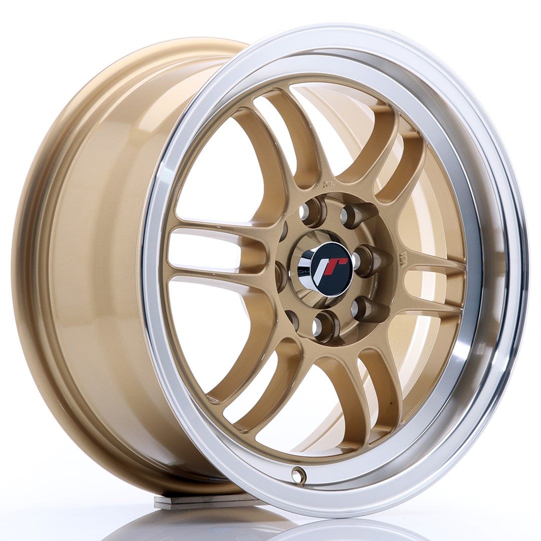 JR7 15x7 ET38 4x100, 4x114.3 lèvre usinée en or