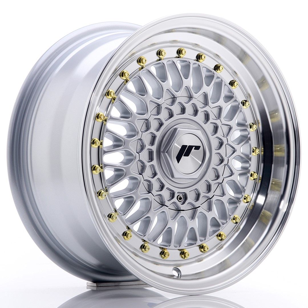 JR9 15x7 ET20 4x100, 4x108 lèvre usinée argent