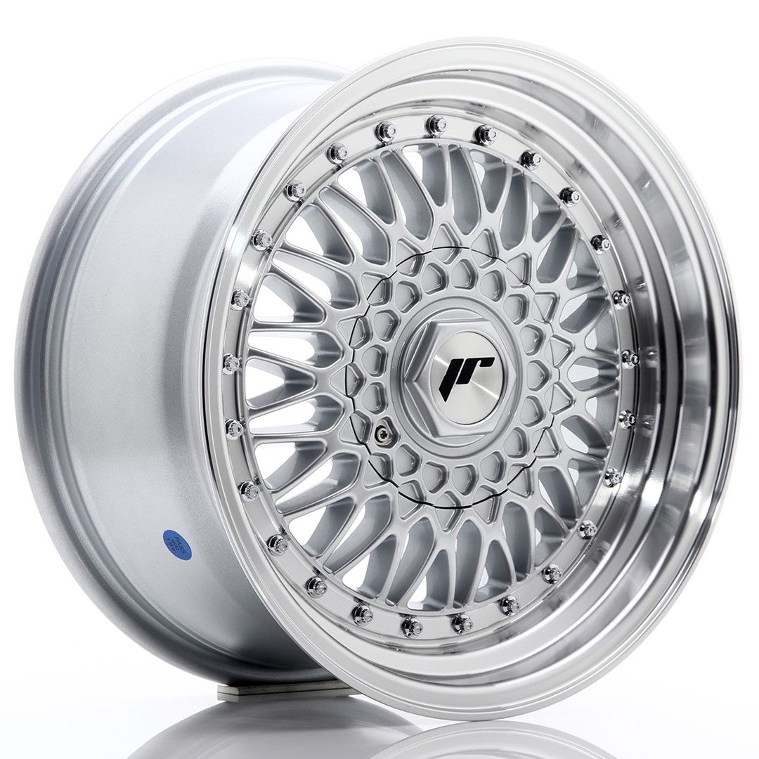 JR9 16x8 ET25 4x100, 4x108 lèvre usinée argent