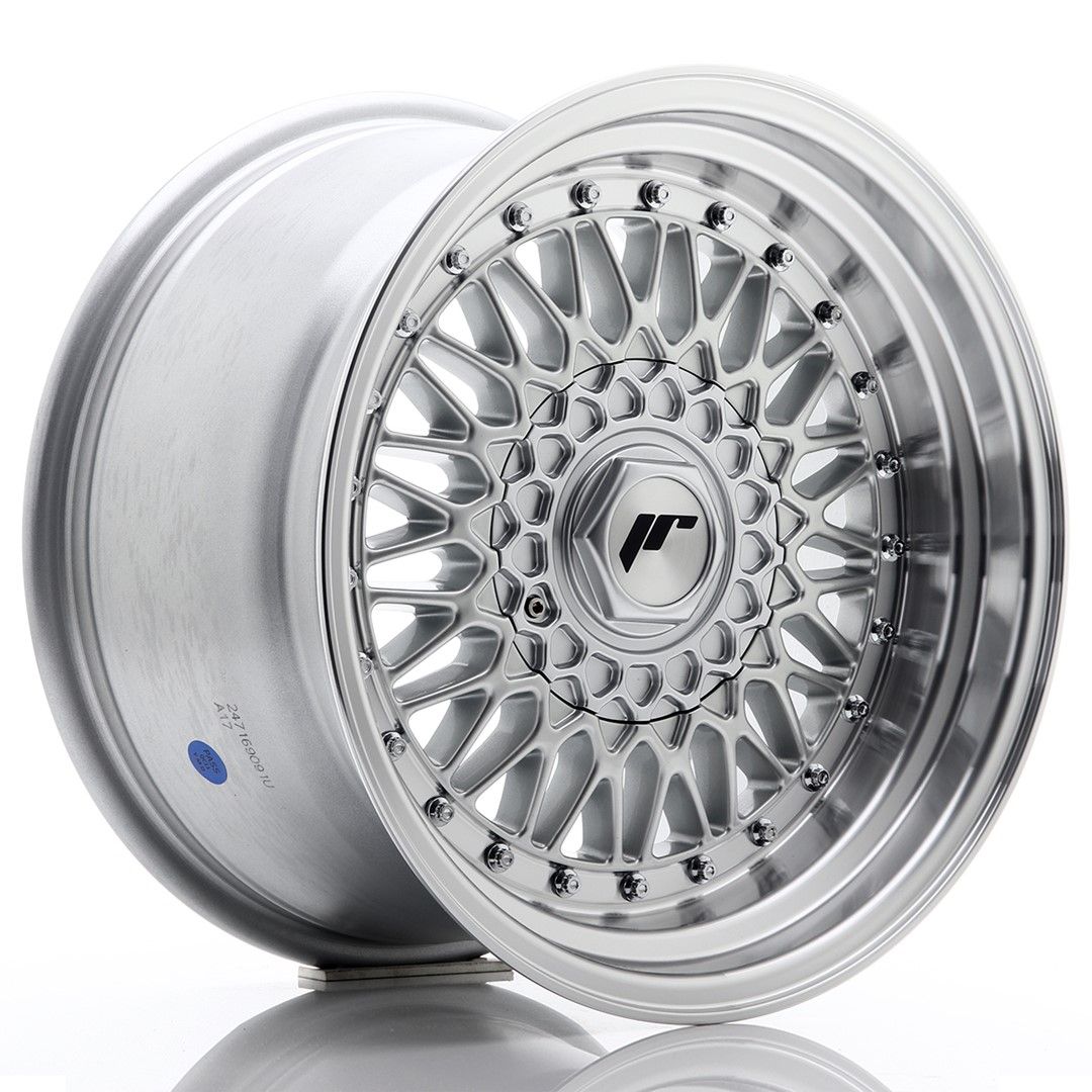 JR9 16x9 ET20 4x100, 4x108 lèvre usinée argent