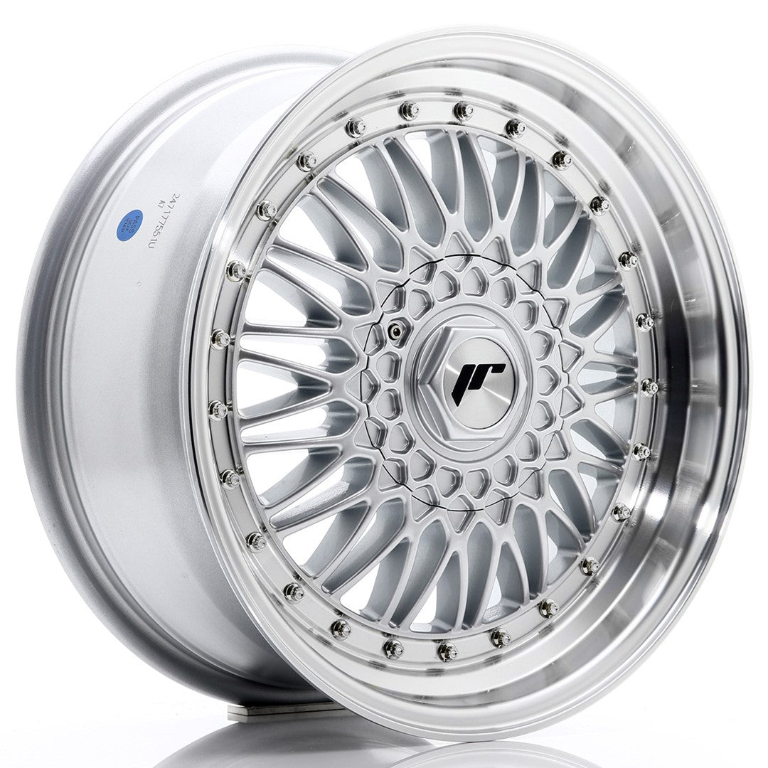 JR9 17x7.5 ET20-35 Aangepaste PCD Zilveren Bewerkte Lip