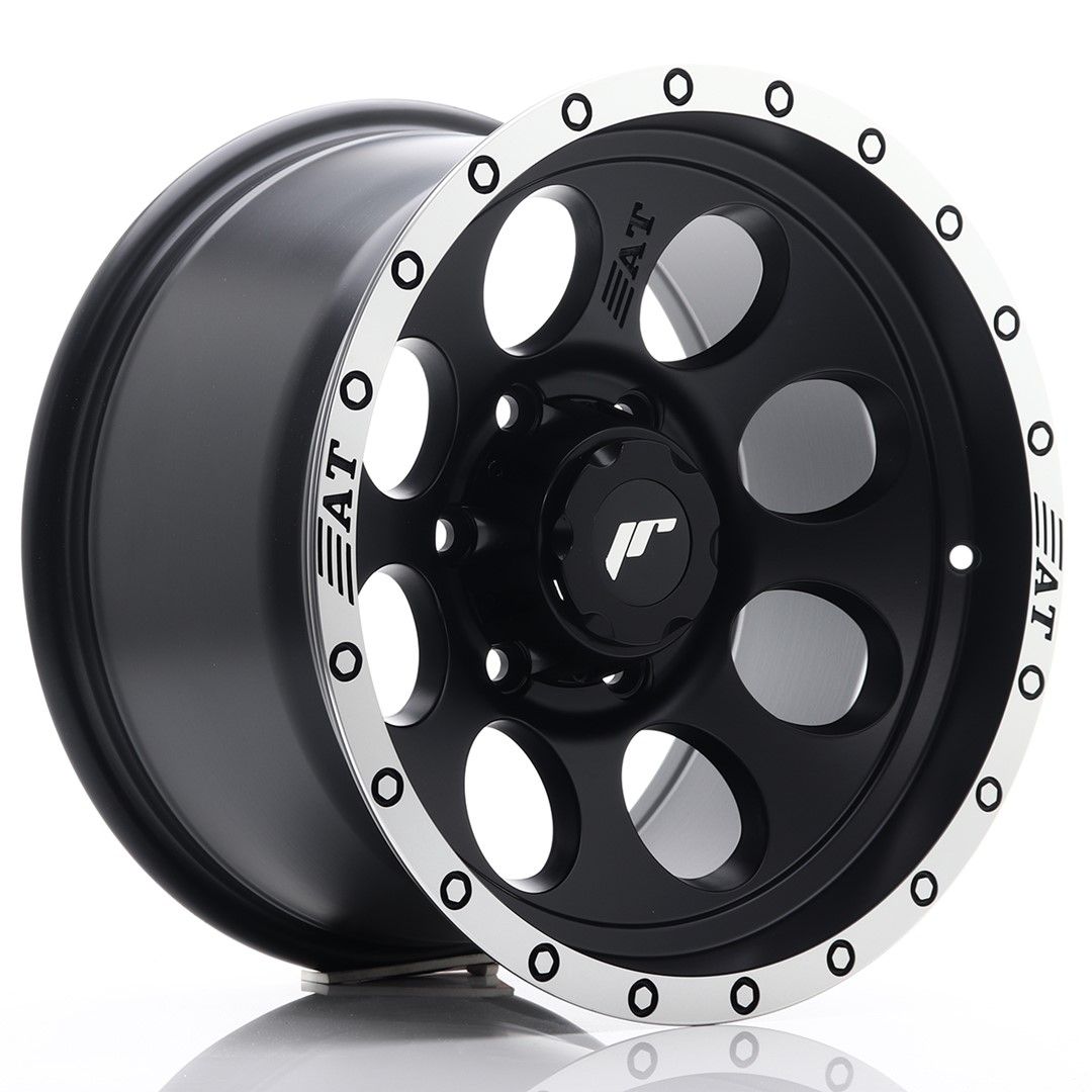 JRX4 16x9 ET0 6x139.7 Lèvre usinée noire plate
