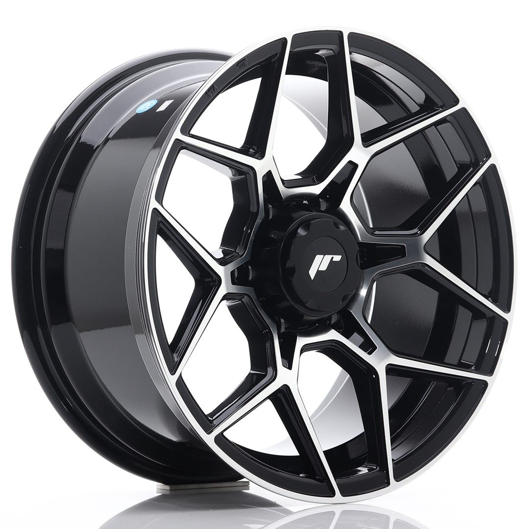 JRX9 18x9 ET18 6x114.3 Face usinée noire brillante