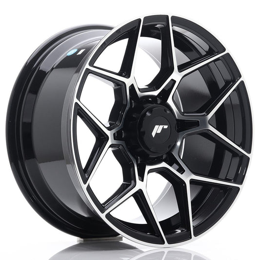 JRX9 18x9 ET18 6x114.3 Face usinée noire brillante