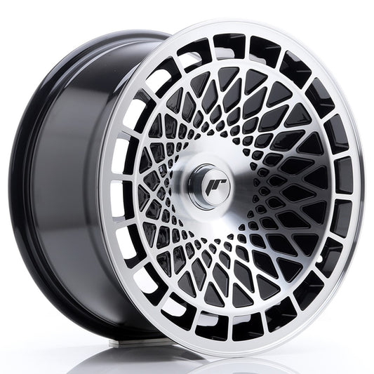 JR14 15x8 ET25 4x100 Glanzend Zwart Machined Face
