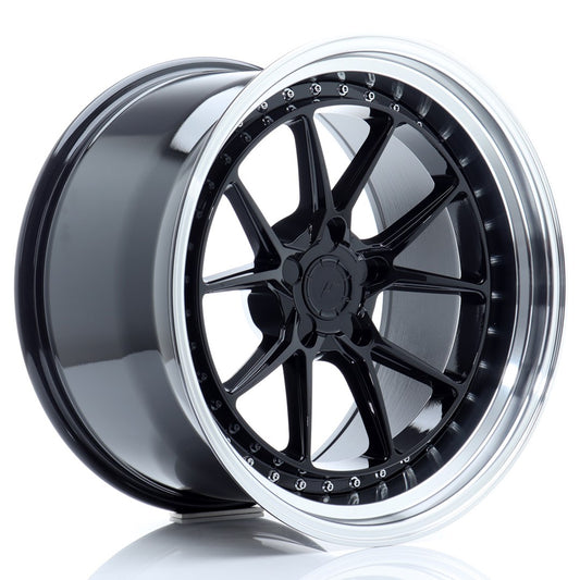 JR39 19x11 ET0,-25 Custom PCD Gloss Black Machinaal bewerkte lip