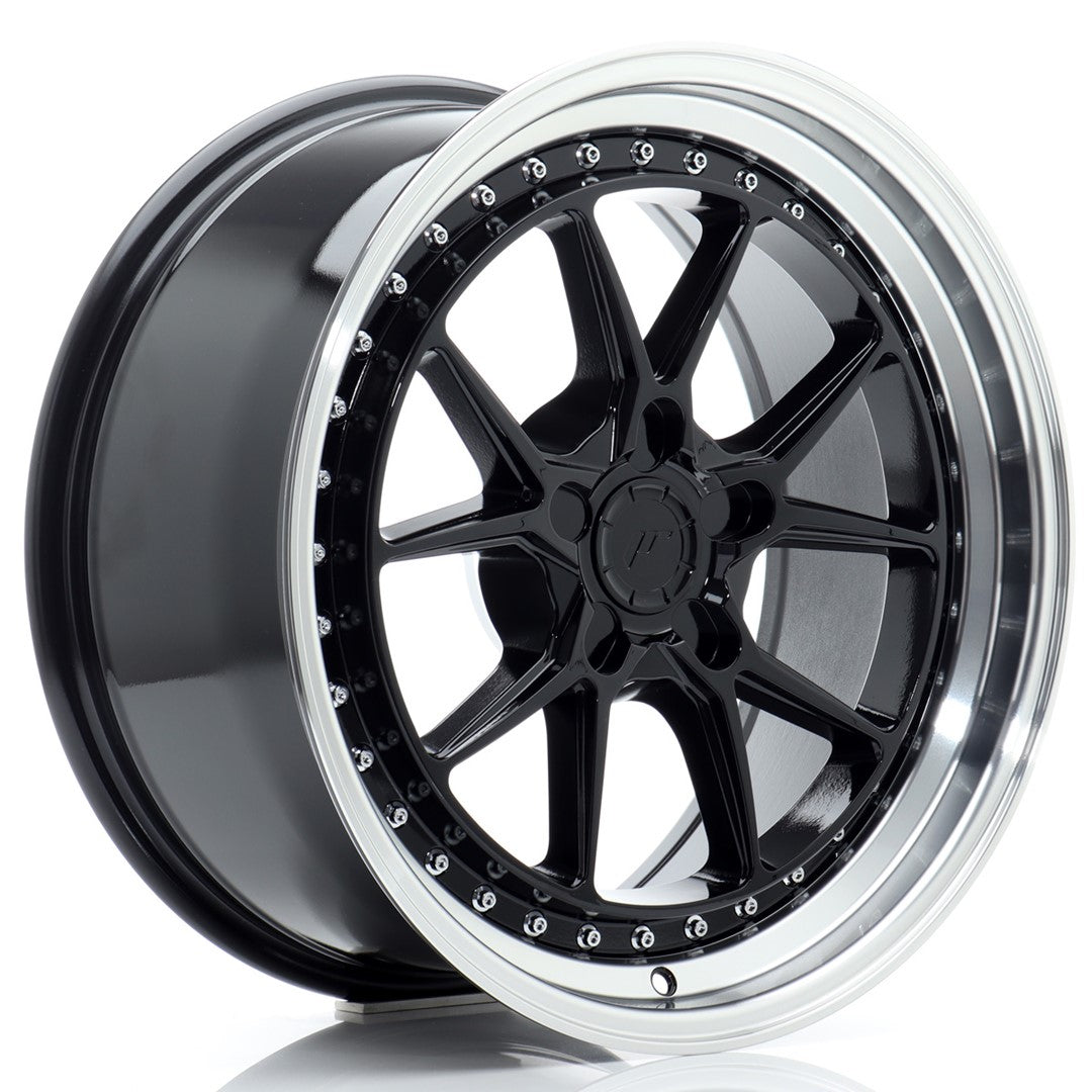 JR39 18x8.5 ET15-35 Lèvre usinée personnalisée PCD noir brillant