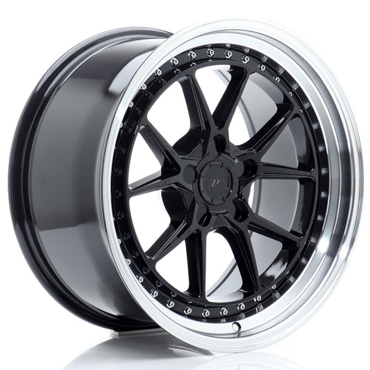 JR39 18x9,5 ET15-35 Lèvre usinée personnalisée PCD noir brillant