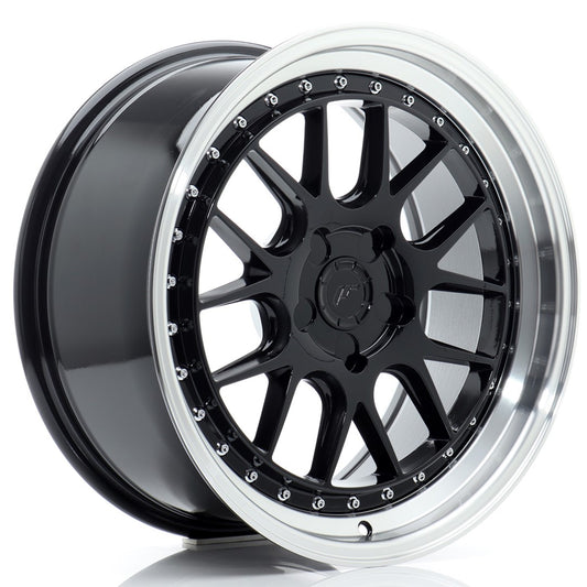 JR40 18x8.5 ET15-35 Lèvre usinée personnalisée PCD noir brillant