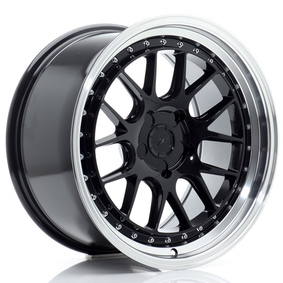 JR40 18x9,5 ET15-35 Lèvre usinée personnalisée PCD noir brillant