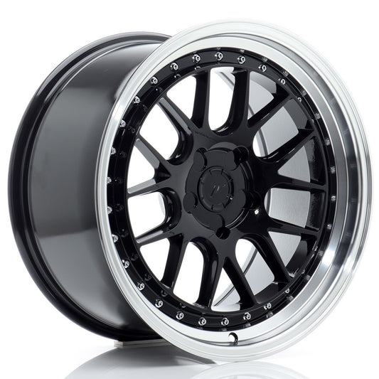 JR40 18x9,5 ET15-35 Lèvre usinée personnalisée PCD noir brillant