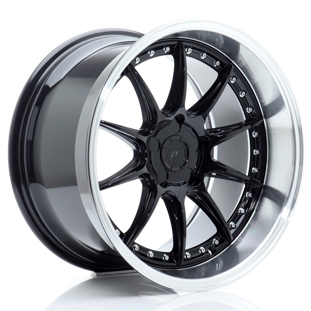 JR41 18x10.5 ET15-25 Lèvre usinée personnalisée PCD noir brillant