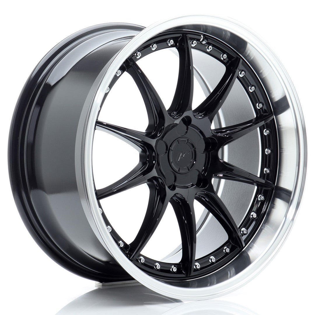JR41 19x9,5 ET12-22 Lèvre usinée personnalisée PCD noir brillant