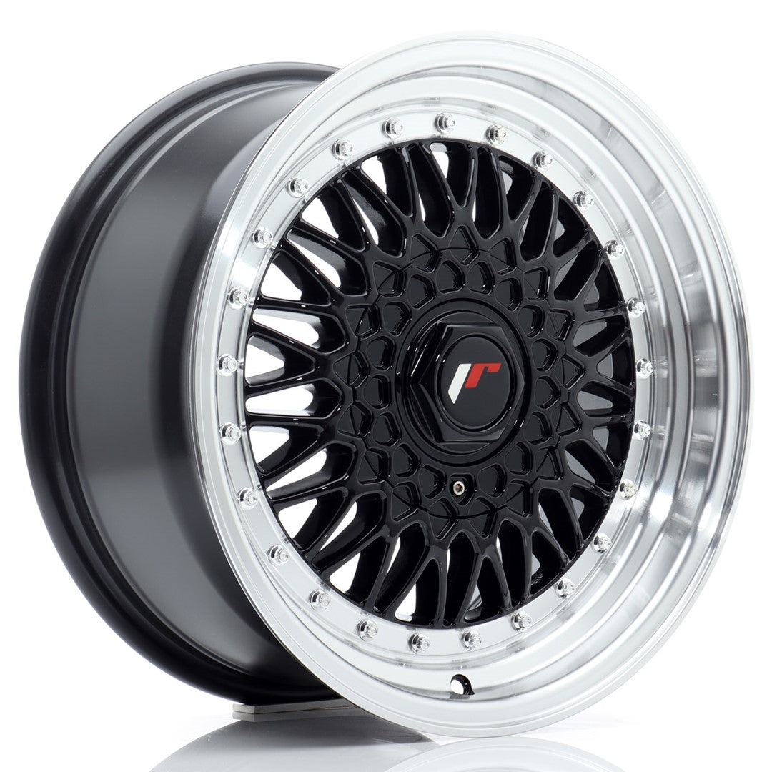 JR9 17x8.5 ET20 4x100, 4x108 gloss black machined lip