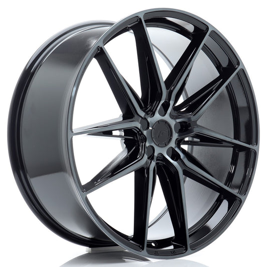 JR44 22x9 ET15-35 Custom PCD Zwart Machinaal Getint Front