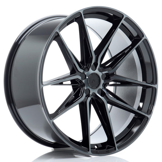 JR44 22x11 ET15-45 Custom PCD Zwart Machinaal Getint Front