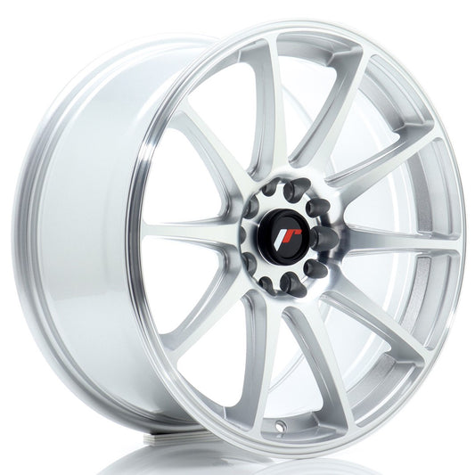 JR11 18x8.5 ET30 5x114.3, 5x120 silver machined face