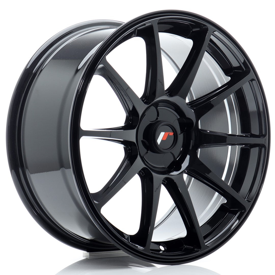 JR11 18x8.5 ET20-40 PCD personnalisé noir brillant