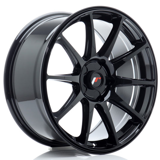 JR11 18x8.5 ET20-40 PCD personnalisé noir brillant