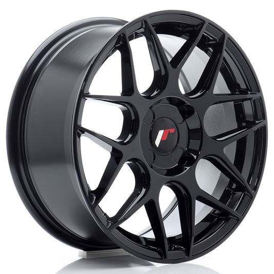 JR18 16x7 ET20-35 Custom PCD Glanzend Zwart